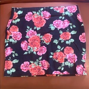 High waist mini skirt